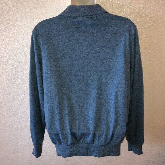 Alfred Dunner Small Blue Flower Embroidered Quarter Zip Sweatshirt Shirt Size S - Picture 8 of 10